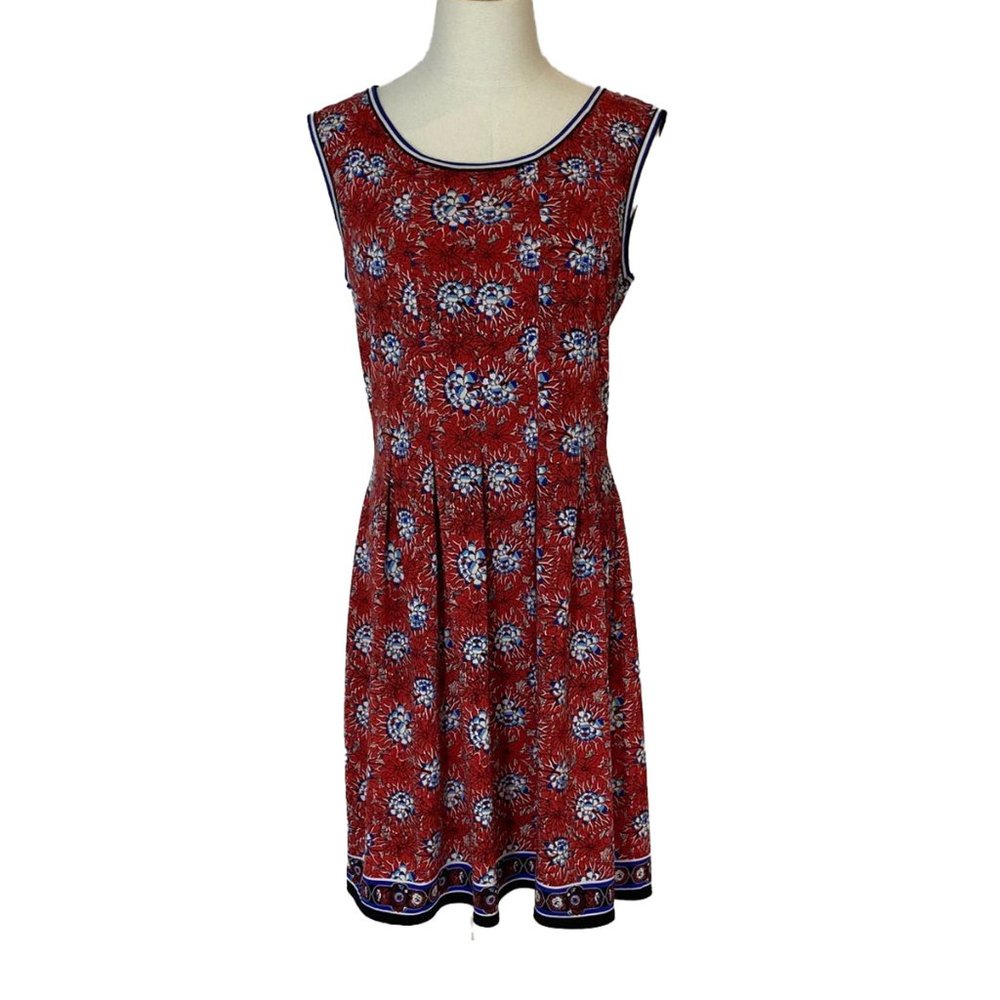 Red White and Blue Pattern Dress